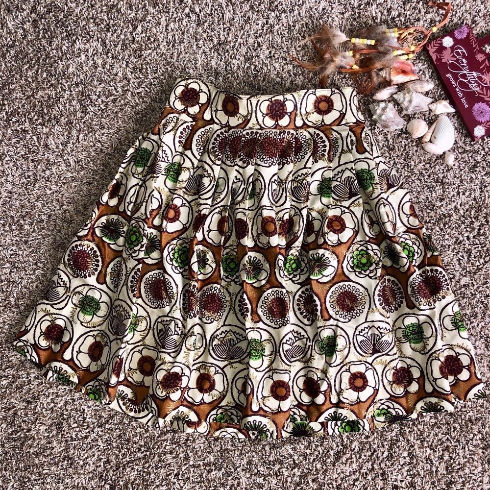 Tan and brown skirt